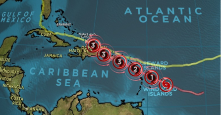 KATASTROFALNI URAGAN MARIA OJAČAO NA PETU KATEGORIJU: Udari vjetra od 260 km/h, kreće se putanjom kao i Irma