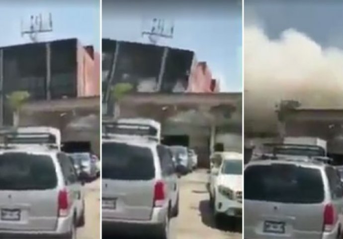 PRIZOR KOJI LEDI KRV U ŽILAMA: Zgrada tokom zemljotresa u Meksiku pada kao kula od karata za 5 sekundi! (VIDEO)