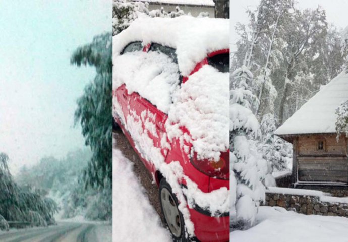 PAO SNIJEG ŠIROM ZEMLJE: Od jutros prava MEĆAVA, pad temperatura i MINUS! (FOTO)