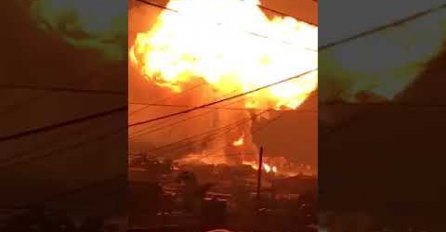 EKSPLODIRALA BENZINSKA PUMPA, VATRA PREKRILA GLAVNI GRAD: Ima mrtvih, stravični prizori lede krv u žilama (VIDEO)