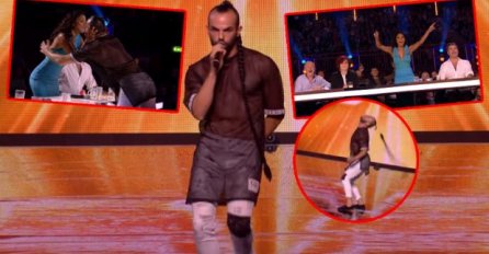 CRNOGORAC SLAVKO NAPRAVIO NOVI SHOW U BRITANSKOM X FACTORU: Publika vrištala, Nicole ga izljubila, otpala mu kika tokom nastupa! (VIDEO)