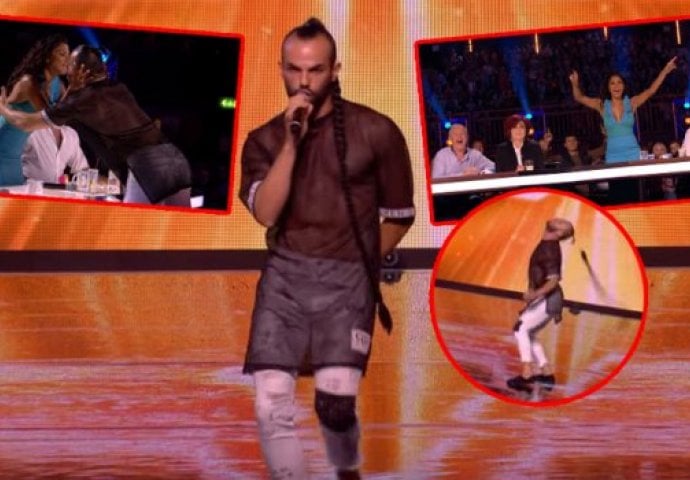 CRNOGORAC SLAVKO NAPRAVIO NOVI SHOW U BRITANSKOM X FACTORU: Publika vrištala, Nicole ga izljubila, otpala mu kika tokom nastupa! (VIDEO)