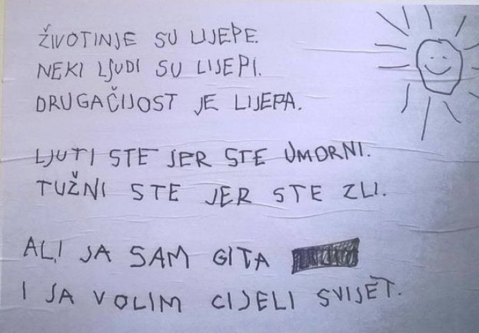 NEVJEROVATNA MUDROST DJETETA KOJA JE OSVOJILA DRUŠTVENE MREŽE: “Drugačijost je lijepa, tužni ste jer ste zli”