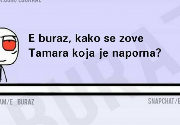 Da li ste znali kako se zove Tamara koja je naporna? 