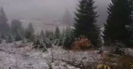 TEMPERATURE OSJETNO NIŽE: Na Vlašiću pao snijeg (VIDEO)