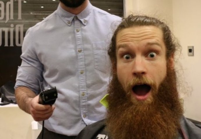KOJA TRANSFORMACIJA! Htio je da obrije bradu, ali kad je vidio šta je ispod ostao je ZAPANJEN!(VIDEO)