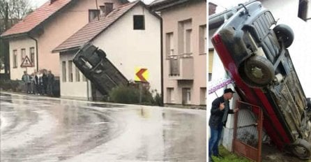 KAKO JE OVO USPJELA? 'Zalijepila'  auto na kuću (FOTO) 