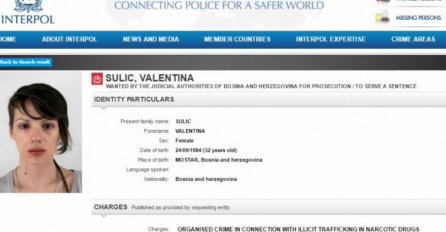 Mostarka Valentina Sulić s Interpolove potjernice uhapšena u akciji FUP-a