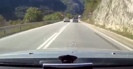 Za dlaku izbjegnuta stravična nesreća na putu prema Jablanici (VIDEO)