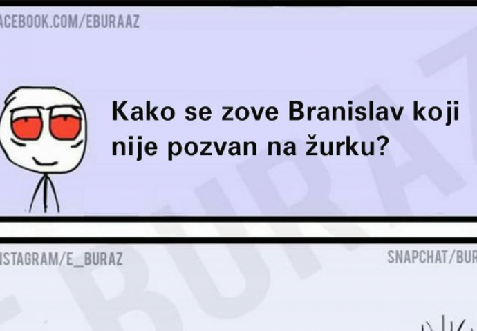 Kako se zove Branislav koji nije pozvan na žurku?