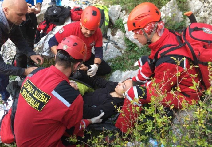 Gorska služba spašavanja spasila penjačicu u Blagaju nakon što se odronila stijena 