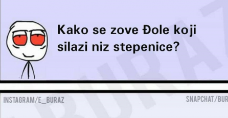 Kako se zove Đole koji silazi niz stepenice?