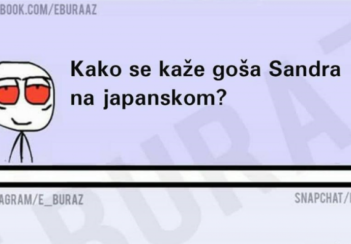 E buraz, kako se kaže  goša Sandra na japanskom ?