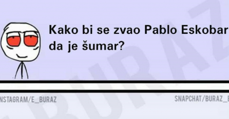 Kako bi se zvao Pablo Eskobar da je šumar?