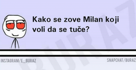 Kako se zove Milan koji voli da se tuče?