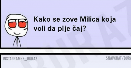 Kako se zove Milica koja voli da pije čaj?