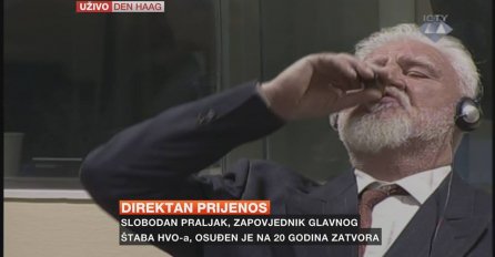 HAOS NA SUĐENJU: Pogledajte trenutak kada je Praljak popio otrov!