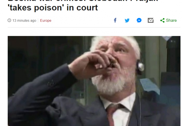 PRALJAK GLAVNA VIJEST NA SVIM SVJETSKIM MEDIJIMA: BBC piše kako je popio otrov!