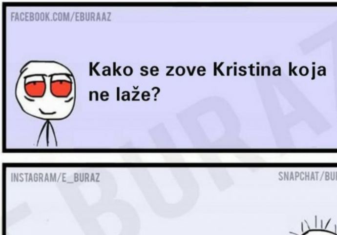 E buraz, kako se zove Kristina koja laže?