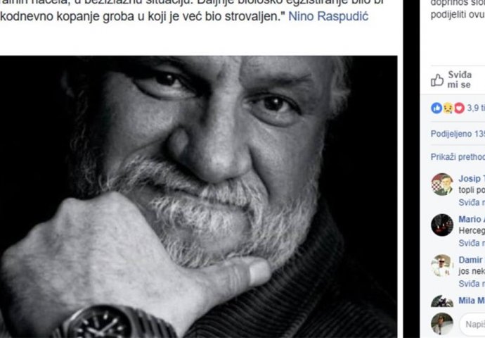 NIKO JOŠ NE VJERUJE: Evo kakav je status o generalu Slobodanu Praljku uklonjen s Facebooka