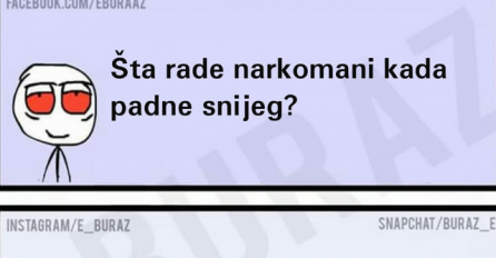 Šta narkomani rade kada padne snijeg?