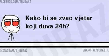 Kako bi se zvao vjetar koji duva 24h?