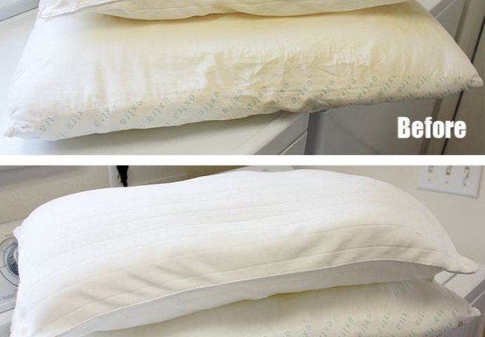 GENIJALAN SAVJET ZA DOMAĆICE: Pogledajte kako da izbijelite požutjele jastuke?! 