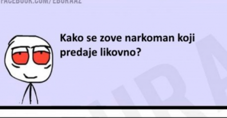 E buraz, kako se zove narkoman koji predaje likovno?