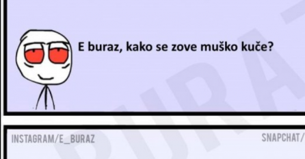 E buraz, kako se zove muško kuče?