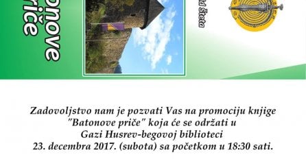 U subotu u Gazi Husrev-begovoj biblioteci u Sarajevu promocija knjige „Batonove priče“ Saida Štete