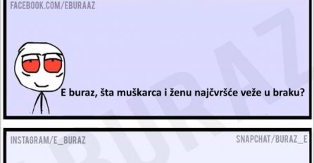 E buraz, šta muškarca i ženu najčvršće veže u braku?