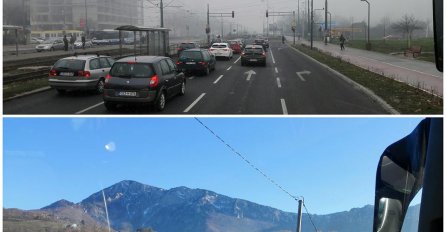 FOTO DANA/Dok se Sarajevo guši u magli, sunčano i vedro sa druge strane Ivana 