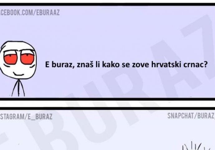 E buraz, znaš li kako se zove hrvatski crnac ?