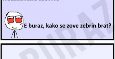 E buraz, kako se zove zebrin brat ?