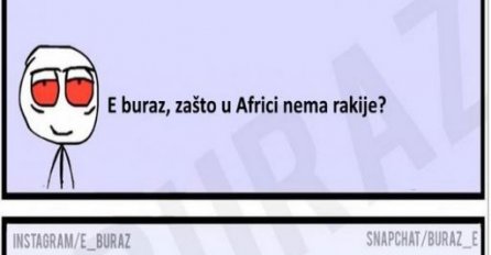 E buraz, zašto u Africi nema rakije ?