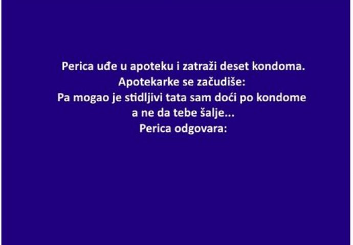 VIC: Perica uđe u apoteku i traži 10 kondoma