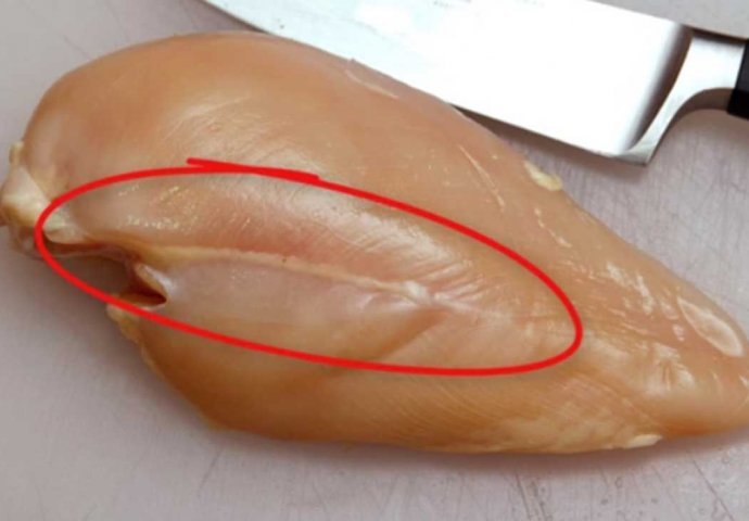 ZNATE LI ŠTA JEDETE? Evo šta znači ako na piletini vidite ovu bijelu liniju! (VIDEO)