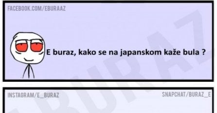 E buraz, kako se na japanskom kaže bula ?