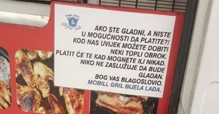 GEST IZ BOSNE KOJI JE OSVOJIO DRUŠTVENE MREŽE: Svako ko je gladan može da jede u ćevabdžinici, a ne mora nikad da plati (FOTO)