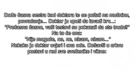 VIC: Dođe časna sestra kod doktora te se požali na mučninu