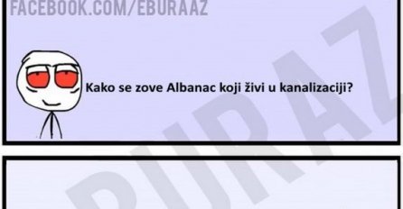 E buraz, kako se zove Albanac koji živi u kanalizaciji ?