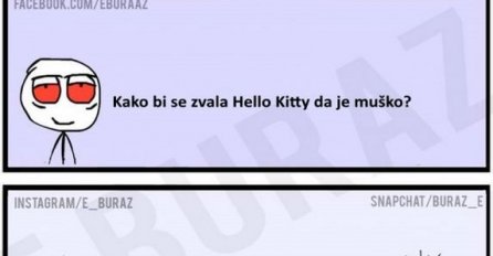 E buraz, kako bi se zvala Hello Kitty da je muško?