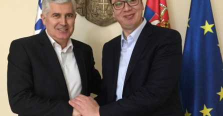 IZNENADNI SUSRET: Čović i Vučić u Beogradu razgovarali o unaprjeđenju odnosa BiH i Srbije