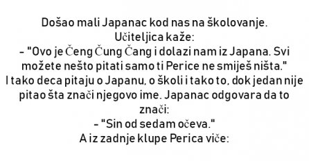 VIC : Došao mali Japanac kod nas na školovanje.