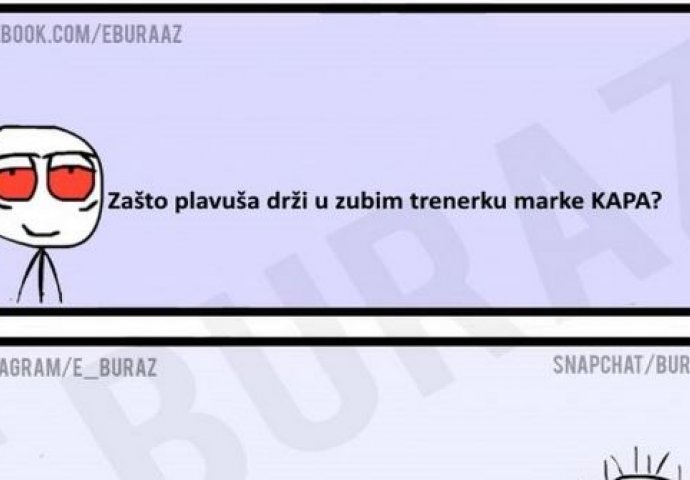 E buraz, zašto plavuša u zubima drži trenerku marke KAPA?