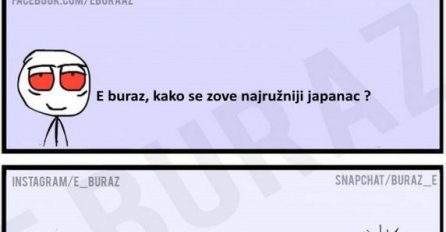 E buraz, kako se zove najružniji japanac?