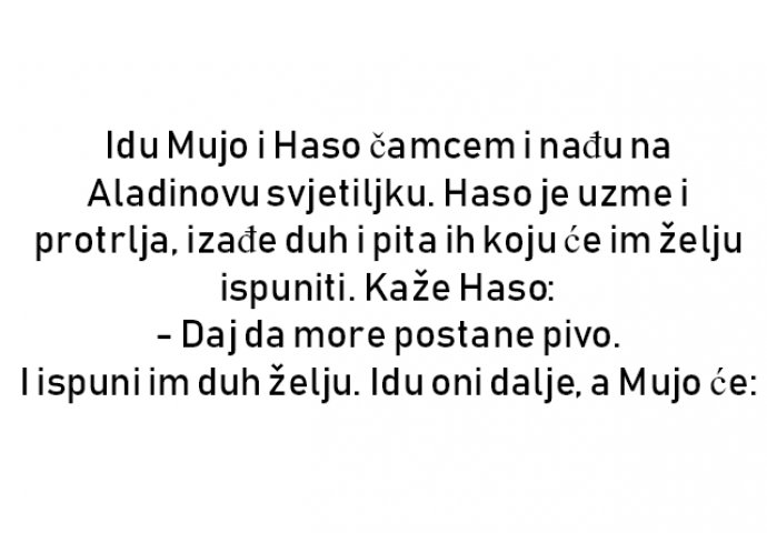 VIC : Idu Mujo i Haso čamcem i nađu na Aladinovu svjetiljku.