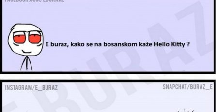 E buraz, kako se na bosanskom kaže Hello Kitty ?