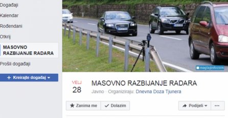 Na Facebooku organizuju masovno razbijanje radara