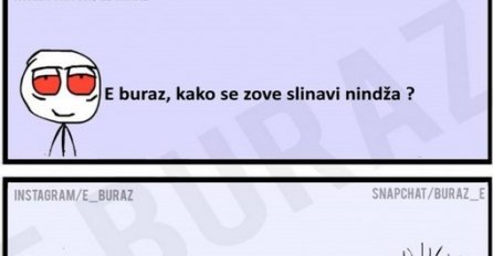 E buraz, kako se zove slinavi nindža?